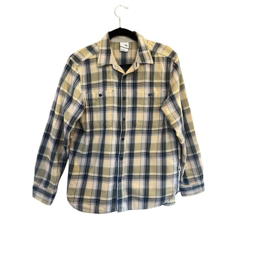 THE NORTH FACE MENS LONG SLEEVE BUTTON DOWN PLAID FLANNEL SIZE M